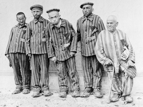 1938: Buchenwald concentration camp. Physically and mentally ill Jews. (USHMM)