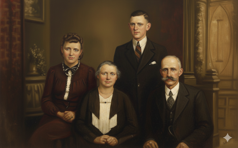 Familie Senger (L-to-R: Luise, Frieda, Erich Richard) - 1939