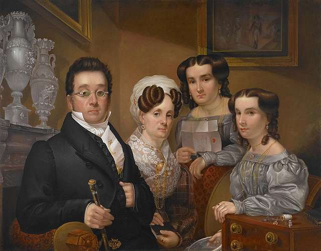 Edward Dalton Marchant - Samuel Beals Thomas, with His Wife, Sarah Kellogg Thomas, and Their Two Daughters, Abigail and Pauline